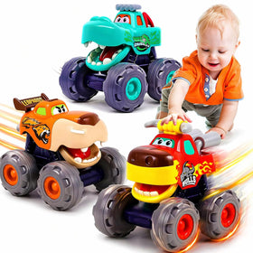 MOONTOY Leopard pull-back truck boosts active play for toddlers