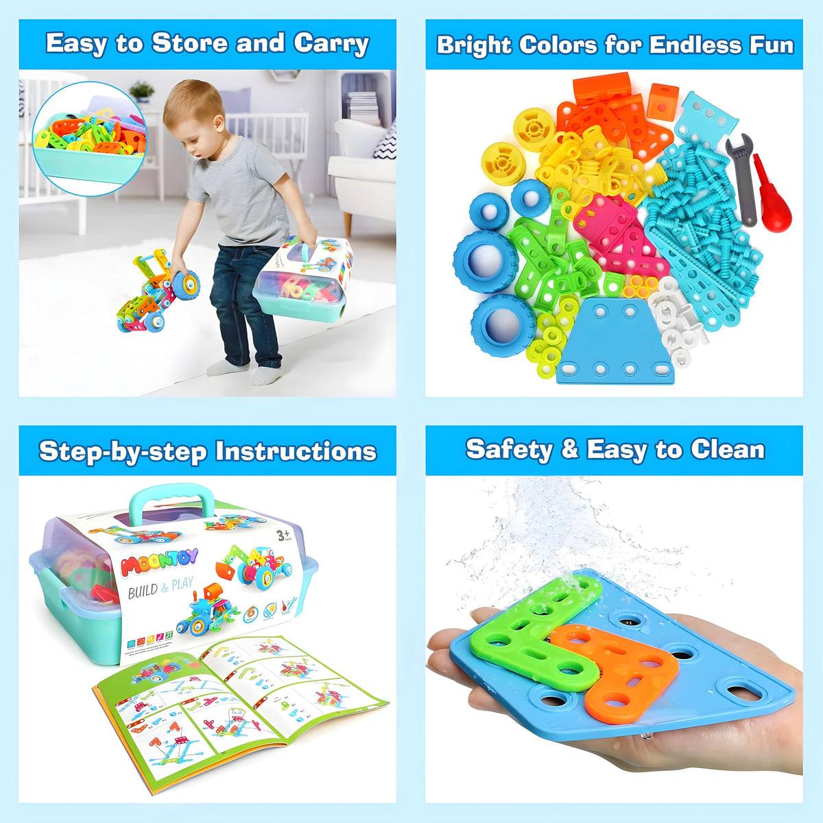 MOONTOY sturdy storage box keeps the STEM kit organized and portable.