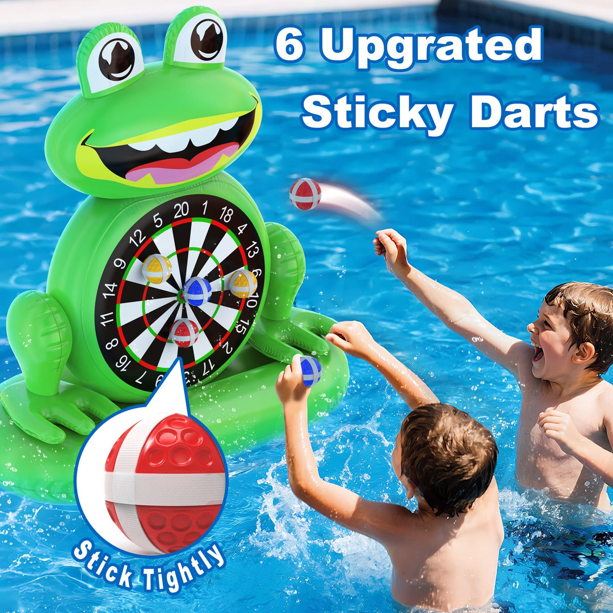 MOONTOY wet-stick-darts cling to the target even when wet.