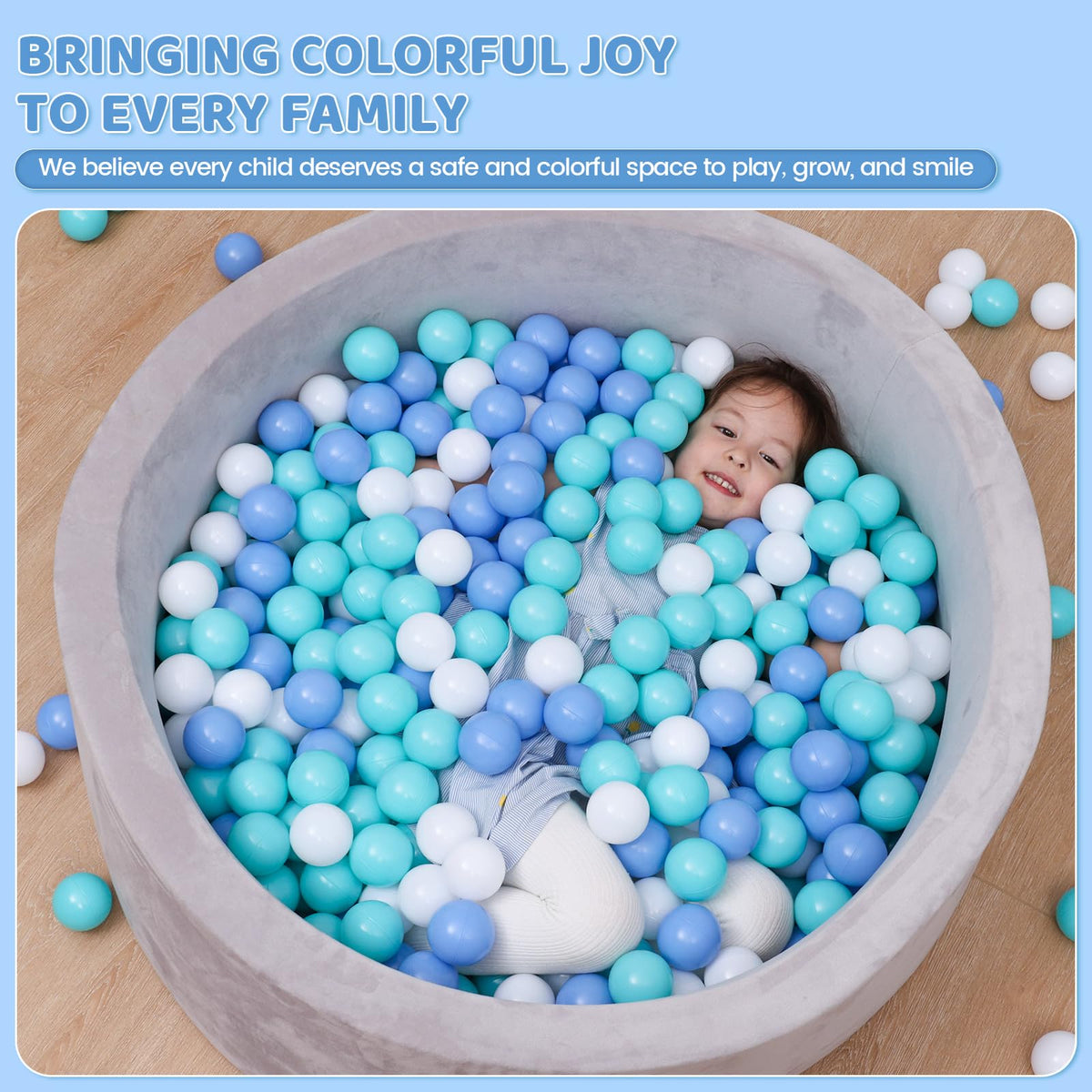 MoonxHome 2.15-inch balls ideal for ball pits, tents, and pools.