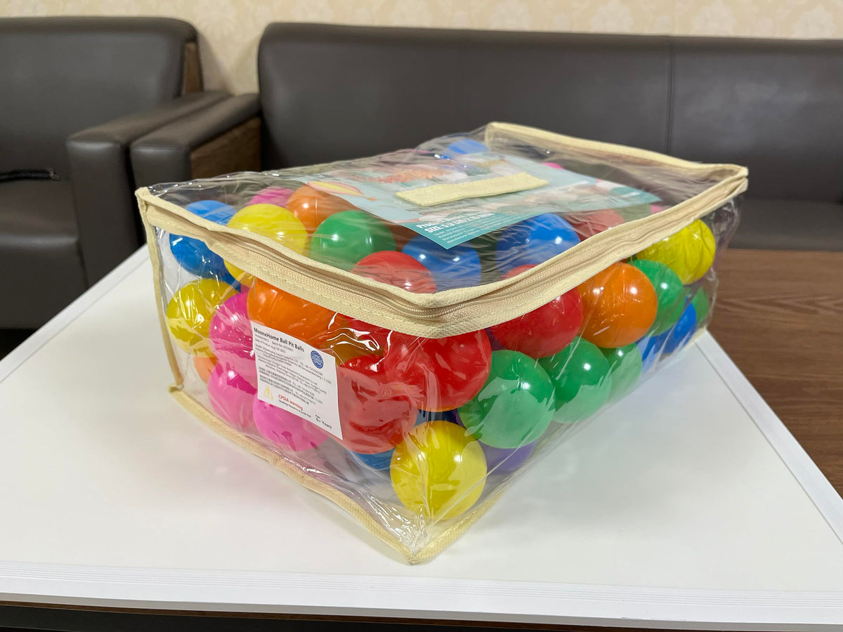 MoonxHome easy-care wipe-clean toy balls for family use.