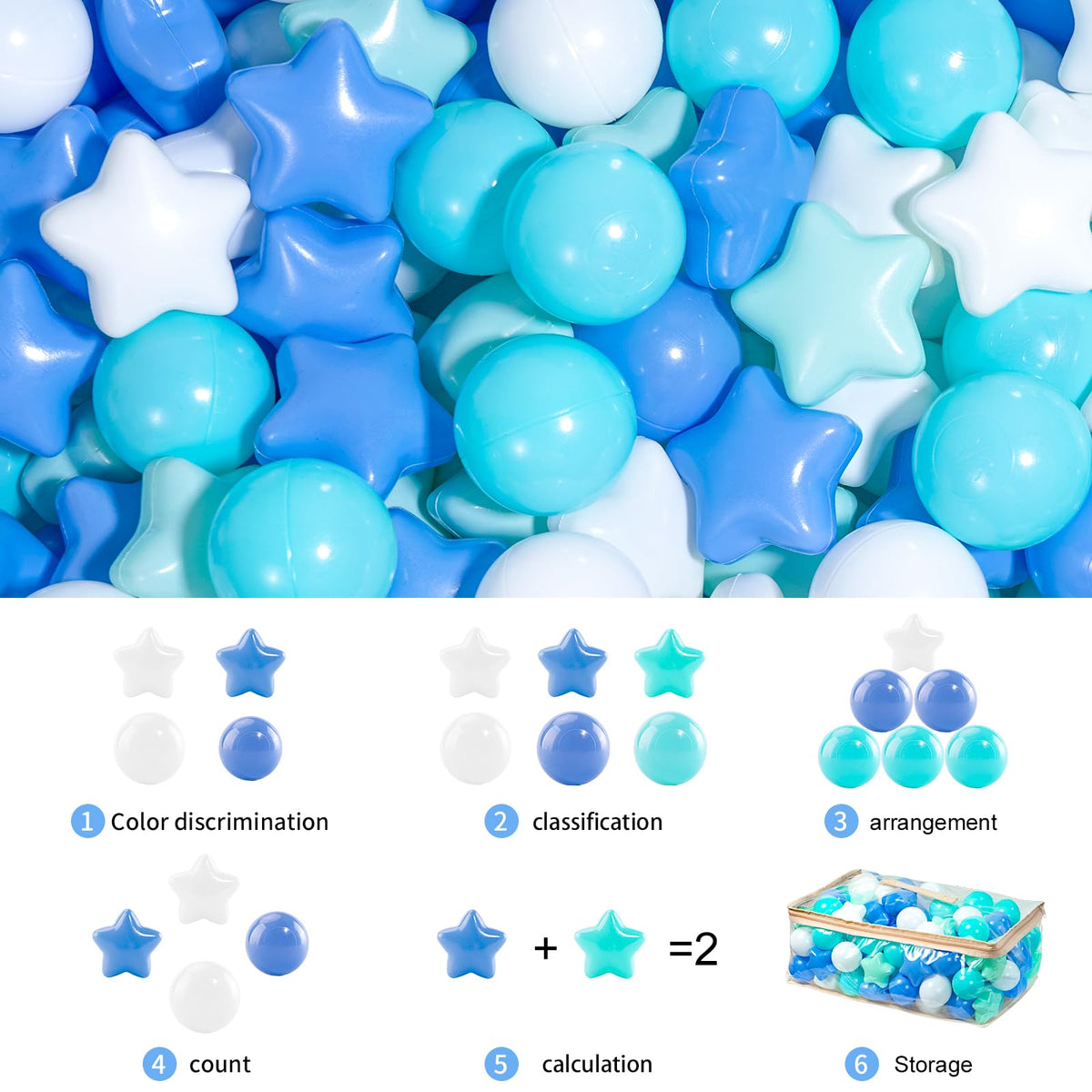 MoonxHome star balls used in play tent or pool for versatile fun.