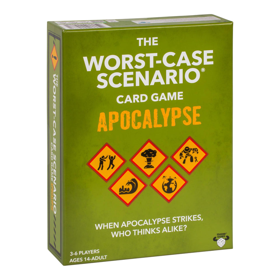 Moose APOCALYPSE front cover image invites group game night with bold apocalyptic art.