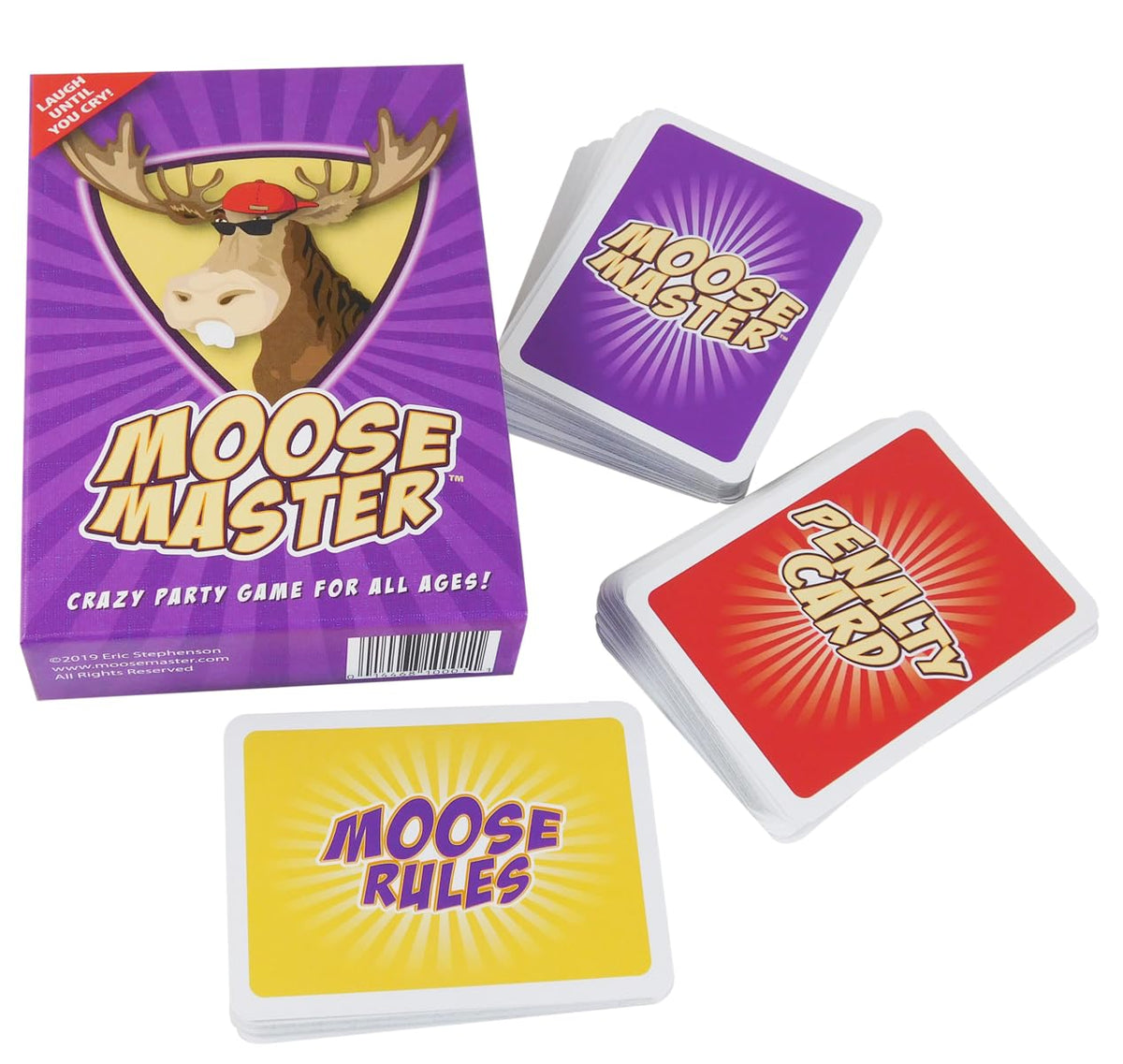 Moose Master cards-spread ready for spontaneous laughter and lively group play.