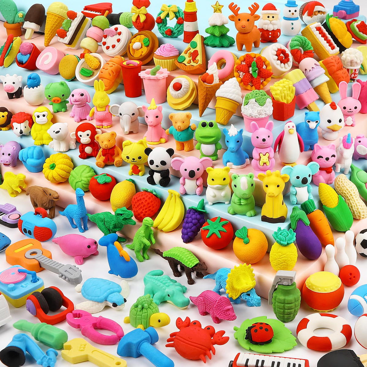 Moosia animal erasers 150-pack offer bright, classroom-friendly rewards and desk fun.