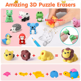 Moosia bulk party favors pencil erasers transform gift bags with color and fun.
