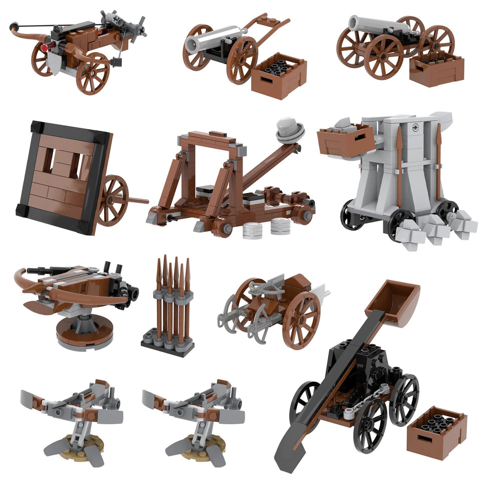 MOOXI 564Pcs cannon build for immersive siege play.