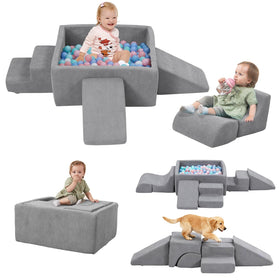 MOOZHEALTH baby climbing blocks ball pit setup for safe indoor play