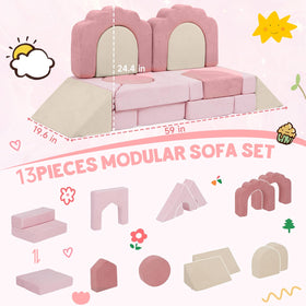 MOOZHEALTH pink house-shaped module for cozy, hands-on exploration.