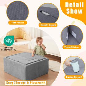 MOOZHEALTH foldable foam module recliner enables easy transitions between climbing and resting