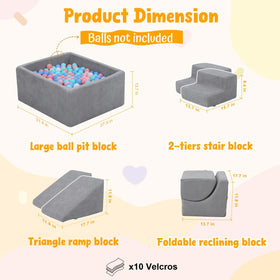 MOOZHEALTH modular foam blocks support gross motor skills and imaginative play