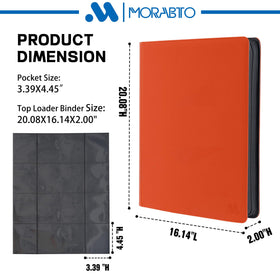 MORABTO binder fits 3x4 top loaders securely and neatly.