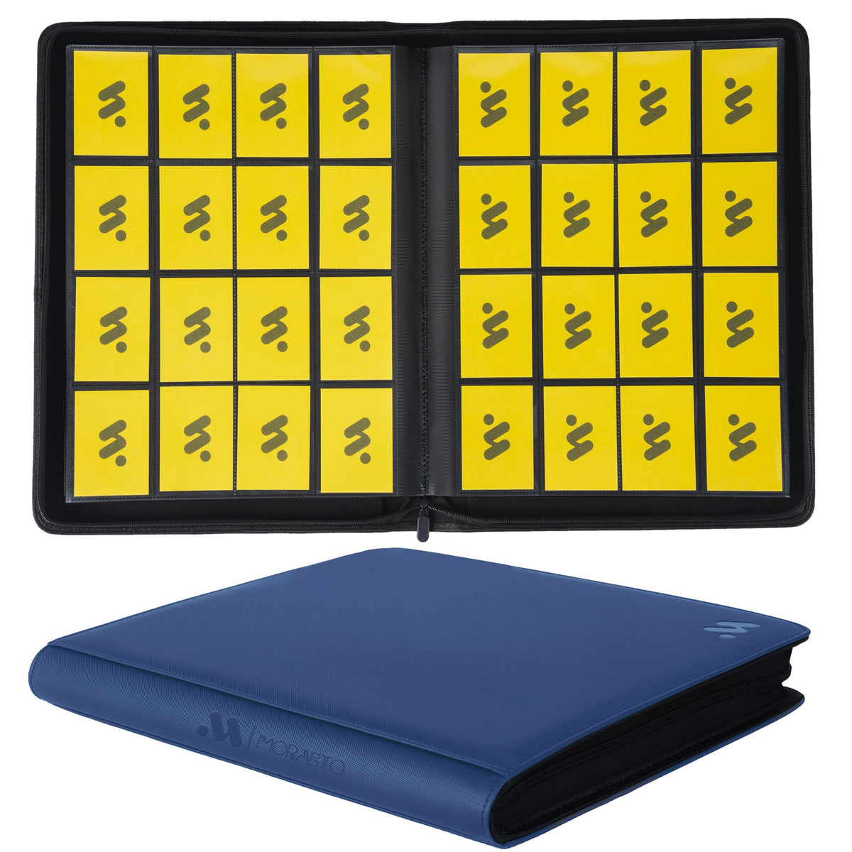 MORABTO Card Binder 16-pocket front view for organized card storage.