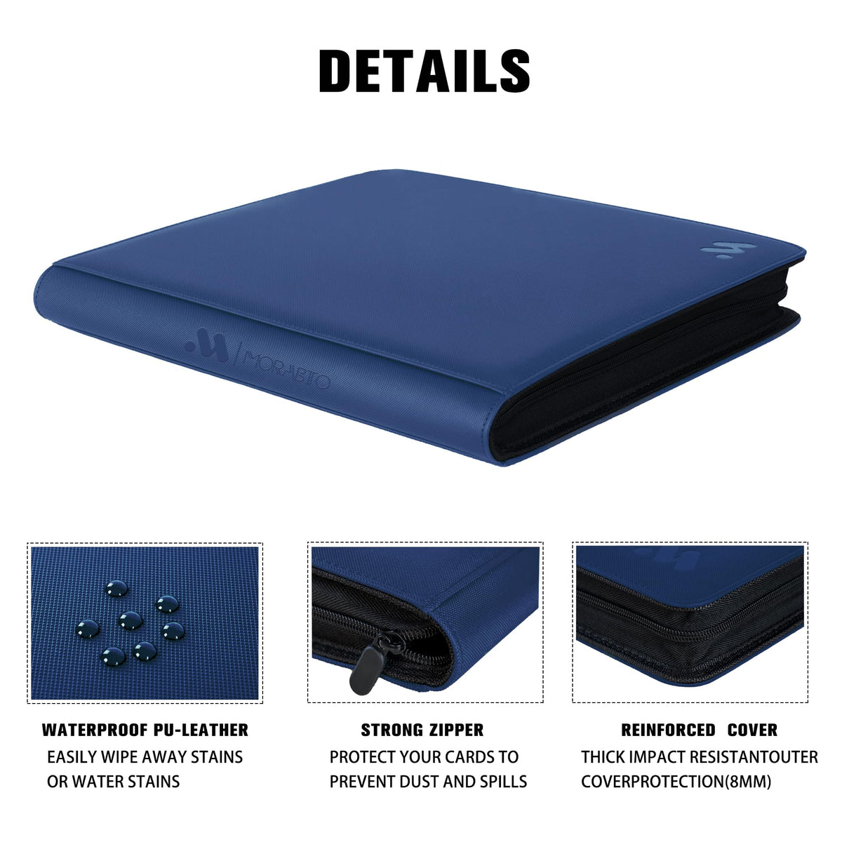 MORABTO durable, waterproof exterior keeps collections safe on the move.