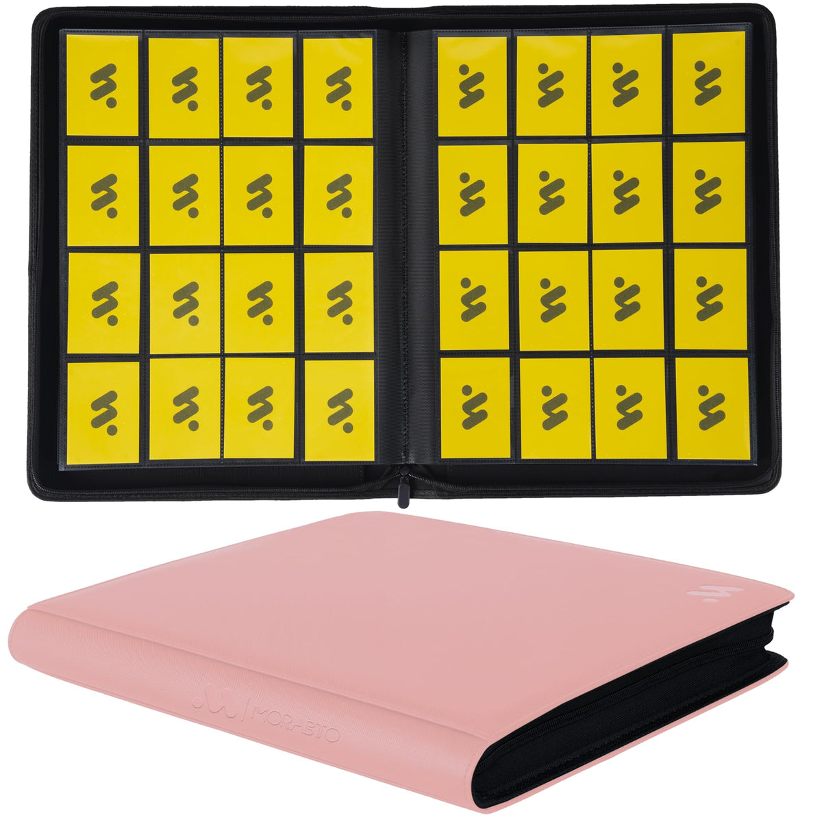 MORABTO card binder front cover with durable padding protects your collection while traveling