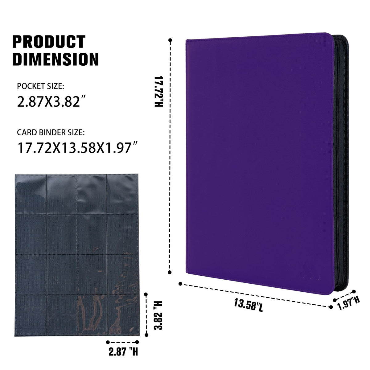 MORABTO Card Binder side-loading pockets keep cards secure during insertion.