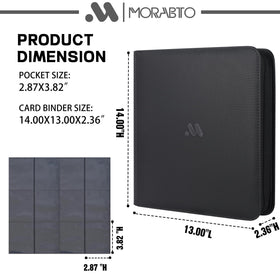 MORABTO Card Binder with zipper closed protecting up to 1200 cards.