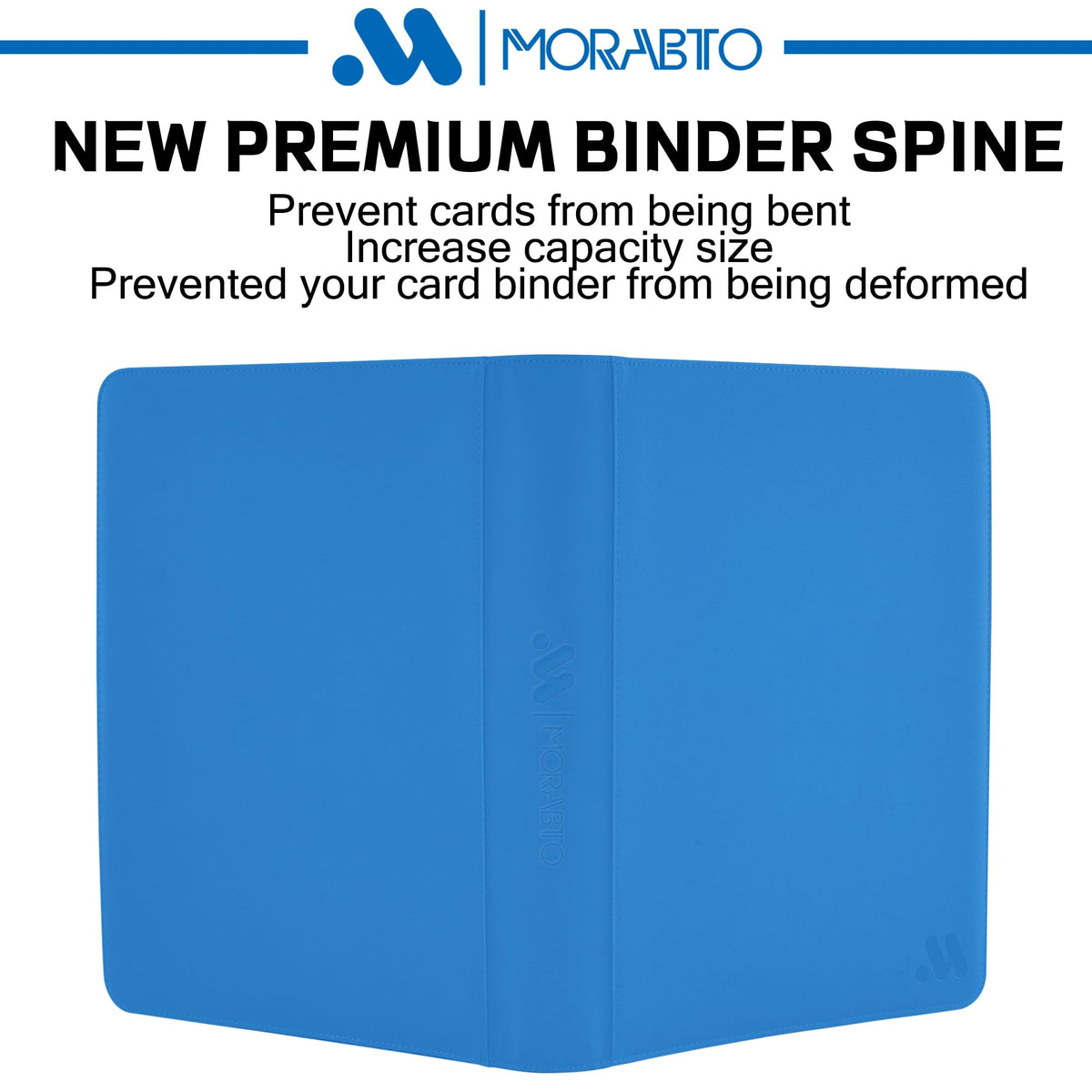 MORABTO light blue top loader binder ready for 3x4 rigid cards use.