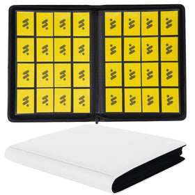 MORABTO Premium binder cover in white provides sturdy protection for card collections.