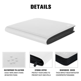 MORABTO Premium binder zipper closure prevents card loss.