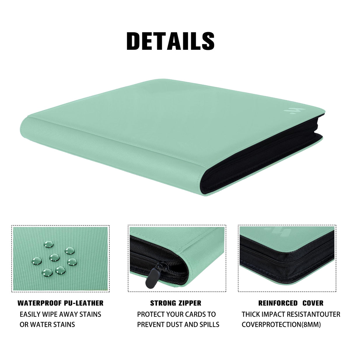 MORABTO binder demonstrates large capacity with multiple pages for many cards.