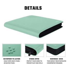 MORABTO binder demonstrates large capacity with multiple pages for many cards.