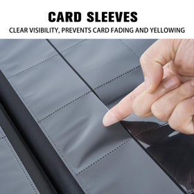 MORABTO binder with zipper closure keeps cards secure during transport.