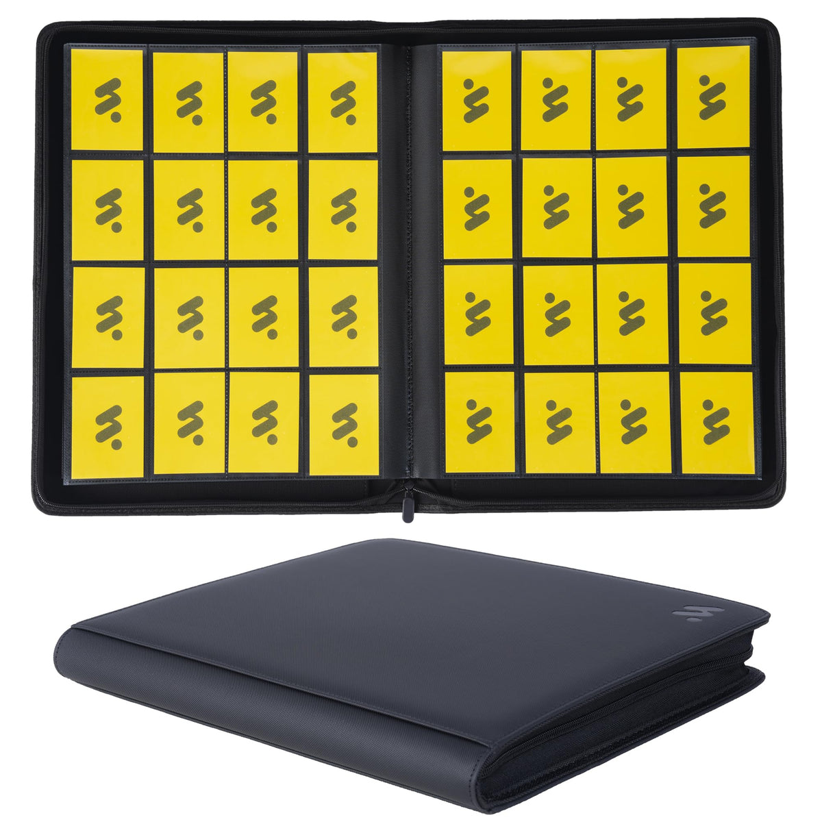 MORABTO Premium binder front cover in durable black PU leather for long-lasting storage.