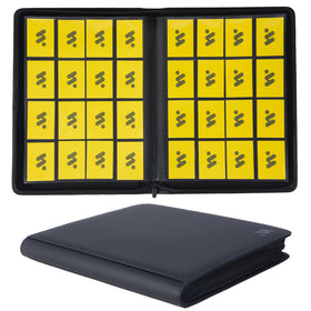 MORABTO Premium binder front cover in durable black PU leather for long-lasting storage.