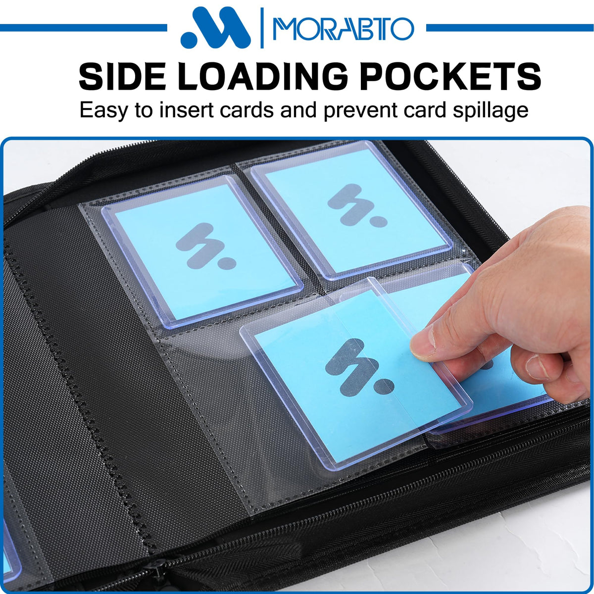 MORABTO binder holding up to 128 top loader cards