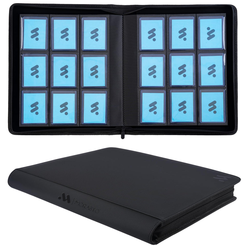 MORABTO 324-capacity top loader binder keeps cards neatly organized.