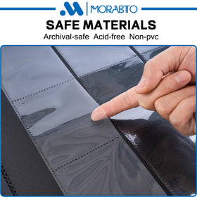 MORABTO Top Loader Binder padded covers protect cards during handling.