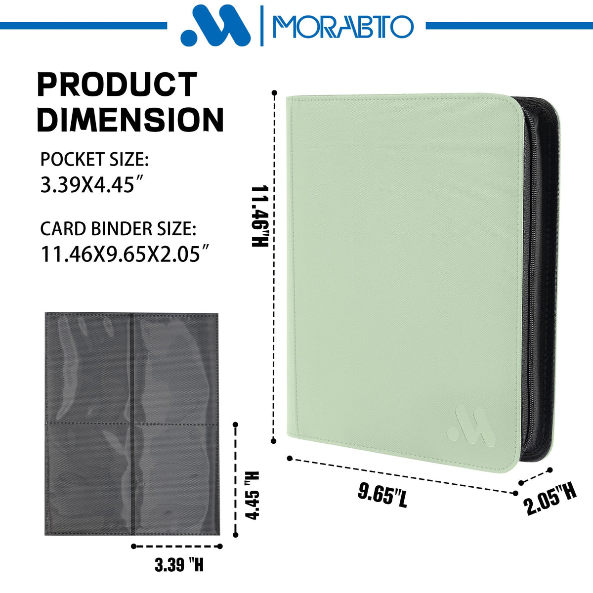 MORABTO binder side-loading design allows easy card access