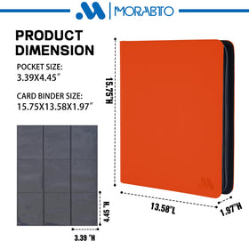 MORABTO Top Loader Binder side loading design prevents slips and keeps cards secure.