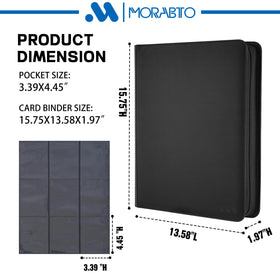 MORABTO closed zipper keeps cards secure during transport.
