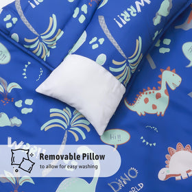 MORAIS nap mat with dinosaur and unicorn patterns for kids.