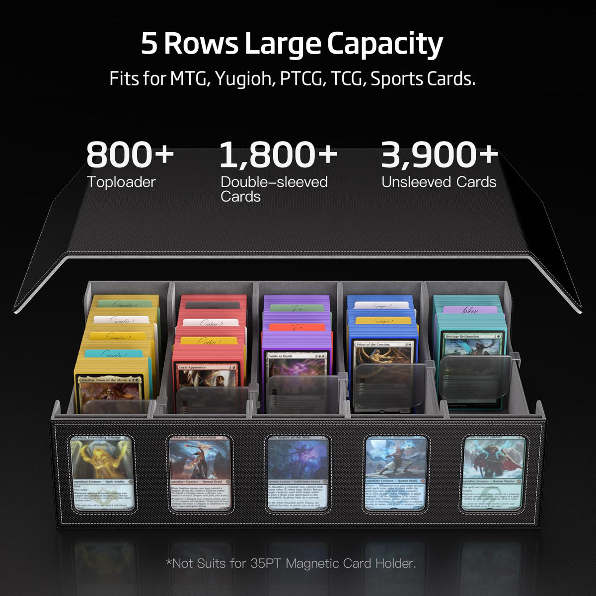 MORCCO display-windows show quick access to five card views.