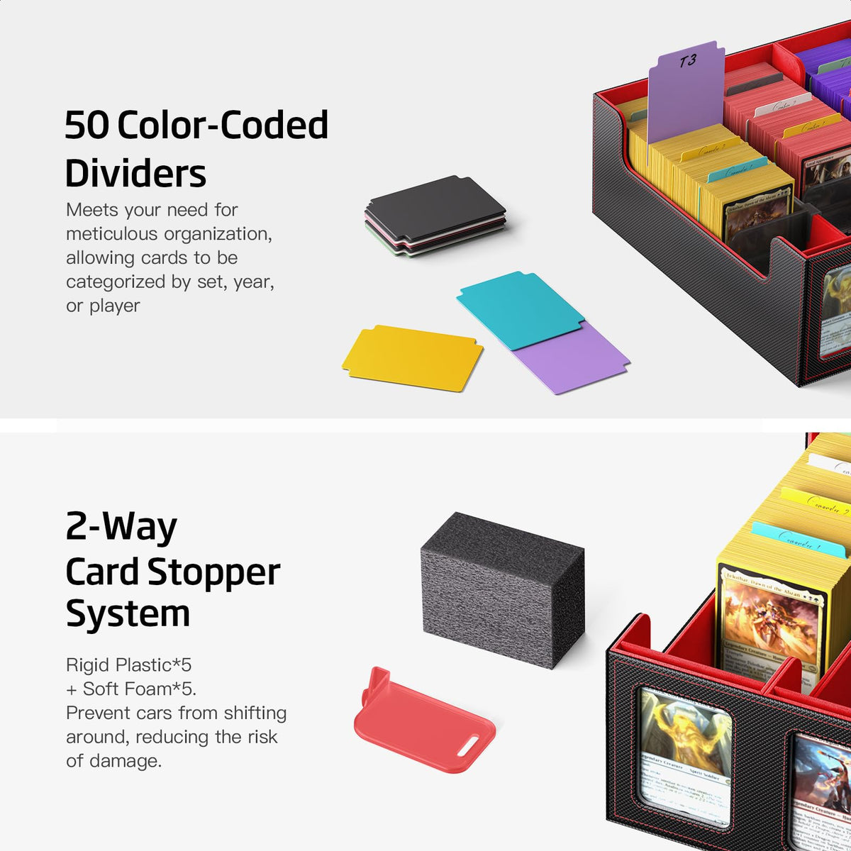 MORCCO microfiber lining guards cards from scratches and dust.