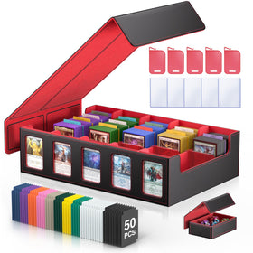 MORCCO 5-row storage box with high capacity for MTG collections.