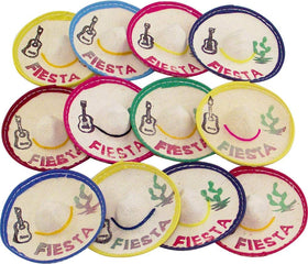 More Fiesta 24 mini sombreros in vibrant colors for Cinco de Mayo décor and party favors.