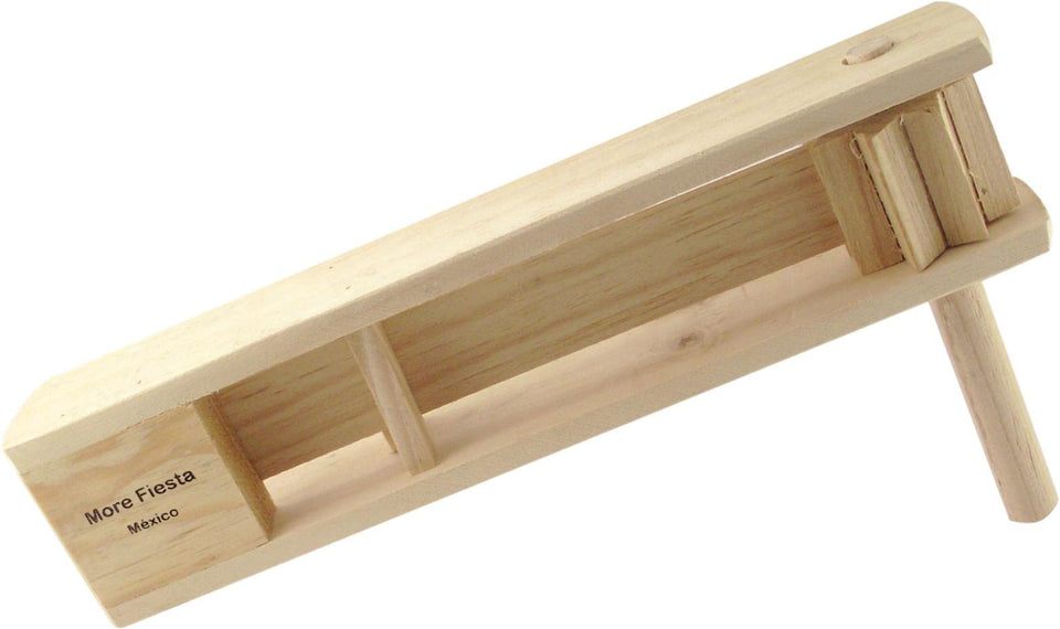 More Fiesta big wooden matracas noisemaker 15-inch in action for lively sports celebrations