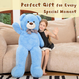 Moris-Mos bow-tie giant teddy blue box reveal signals special gift