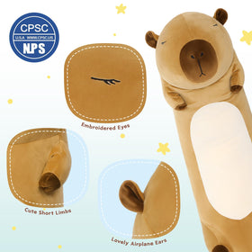 MorisMos capybara pillow soft-touch-decorative; a plush accent that adds comfort to any room.