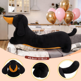 Moris-Mos dachshund plush fabric highlights ultra-soft texture