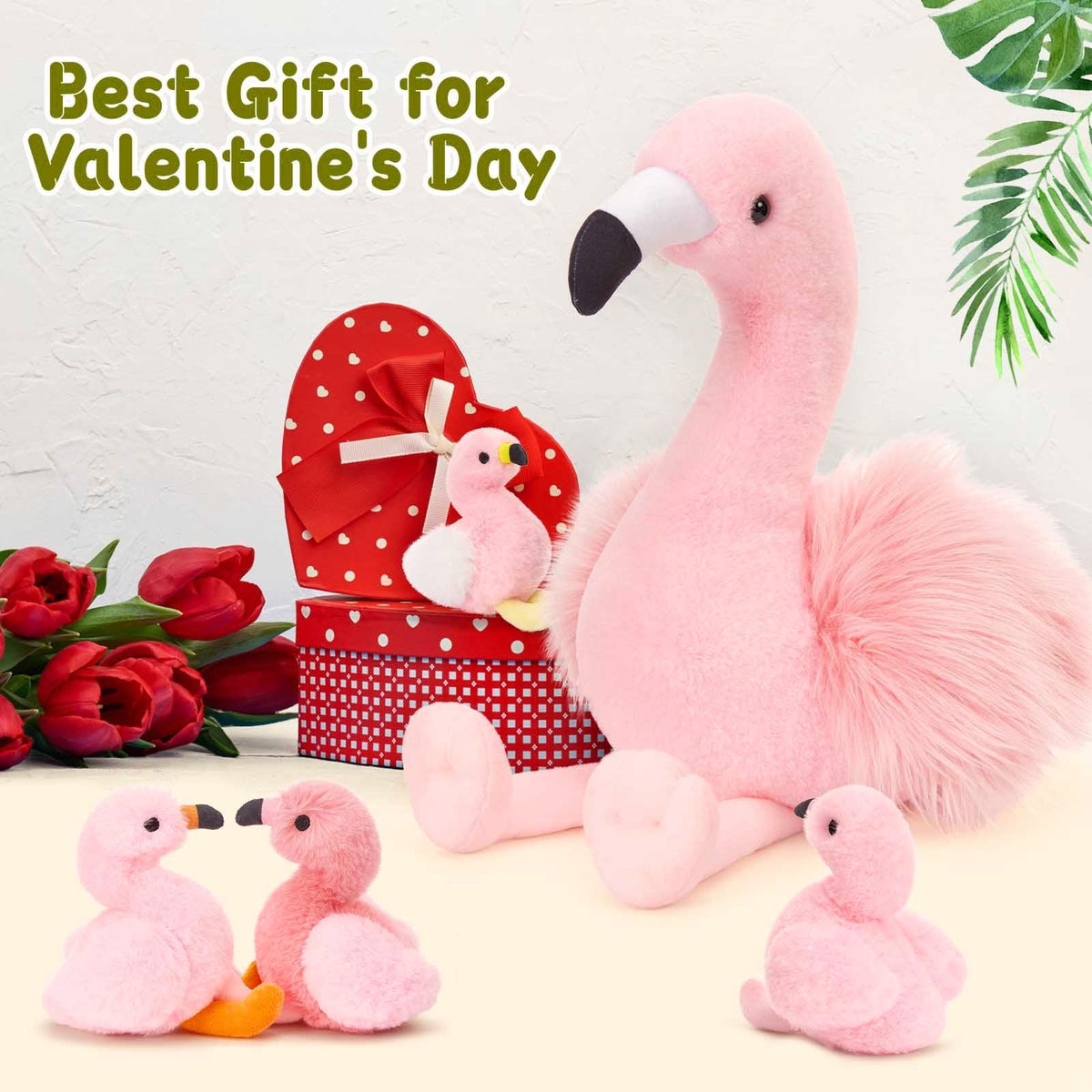 MorisMos family flamingo set supports imaginative play and sharing.