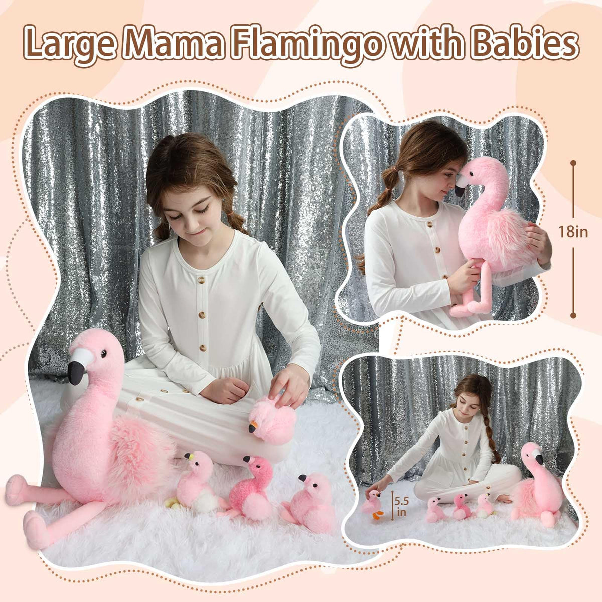MorisMos ultra-soft plush fabric offers cozy, skin-friendly cuddles.