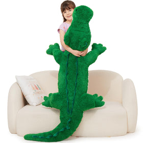 MorisMos giant alligator plush 67-inch centerpiece for cozy lounging and display