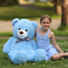 Moris-Mos giant teddy blue dorm room decor adds warmth and charm