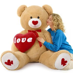 MorisMos Love Heart giant teddy bear front view, a memorable gift option