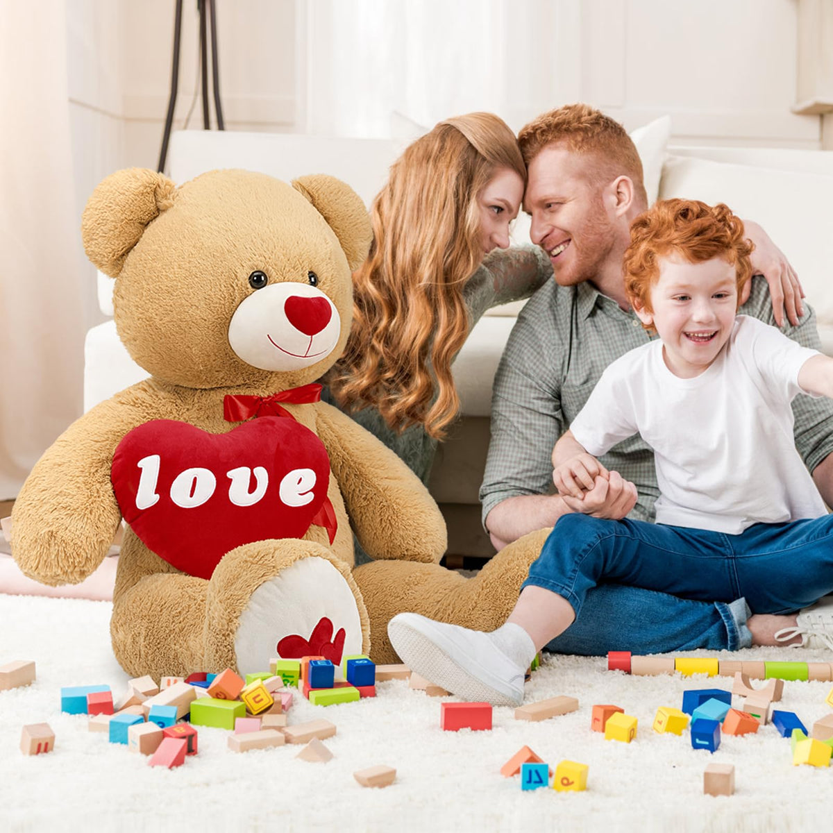 MorisMos love heart stitching detail emphasizes affectionate design